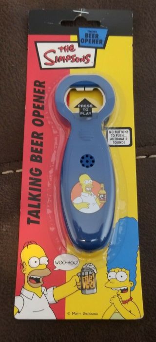 The Simpsons Homer Talking Beer Bottle Opener Automatic Sound 2004