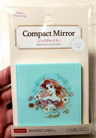 Daiso Disney Princess Ariel Compact Mirror Cute Gift Japan