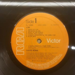 David Bowie Low UK 1st RCA 1977 LP krautrock PL12030 A1/B2 with insert VG,  /EX - 2