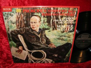 1979 Uk Nm Sxl 6908 Stereo Prokofiev Symphony 4,  Russian Overture Lpo Weller Co