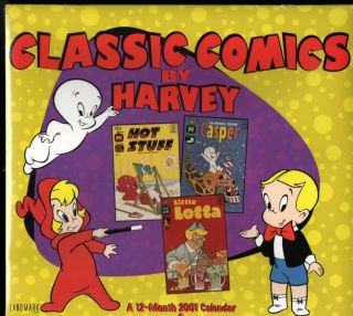 Classic Comics By Harvey Comics 2001 Calendar Nm Casper/hot Stuff/spooky
