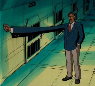 Marvel Fantastic Four Prod Cel Background 1994 Animated Series R2 Reed Richards