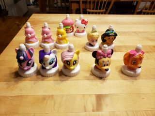 12 Good2grow Bottle Toppers,  Care Bear,  My Little Pony,  Strawberry Shortcake