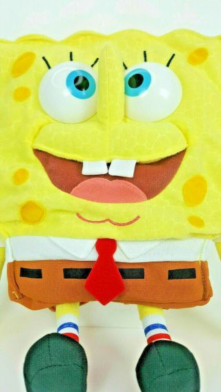 12 " Babbling Spongebob Squarepants Nickelodeon Plush Toy 2004 Mattel Talks