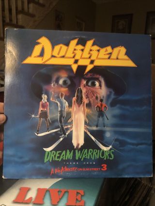 Dokken Dream Warriors Nightmare On Elm Street 3 Ep Record Elektra 1987 Vinyl Vg