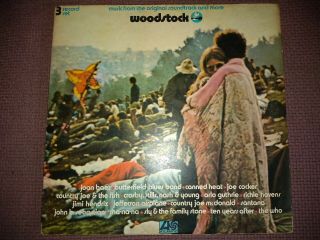 Woodstock Soundtrack 3 Lp Set 1970 Uk 1st Press Plum Vg/vg/vg/vg