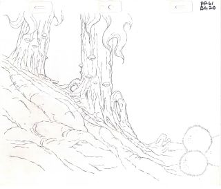 She - Ra Princess Of Power Animation Production Pencil Background 1980s 007