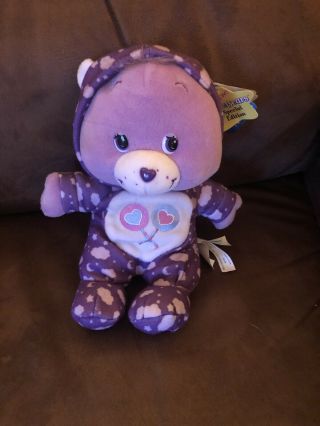 2004 Pj Party Bedtime Share Care Bear - Special Edition - 9 Inches