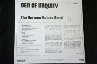 The Norman Haines Band Den Of Iniquity,  2 bonus tracks 12 