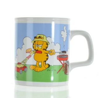 Vintage Enesco 1978 Garfield Coffee Cup Mug Happy Fathers Day Big Deal.  L3