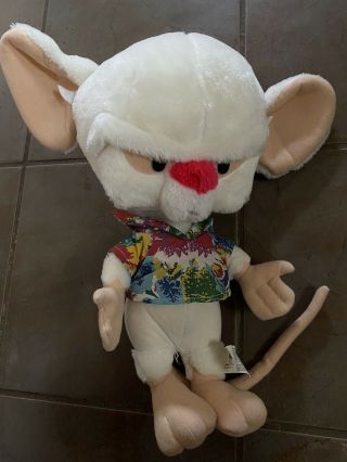 Vintage Pinky And The Brain Plush 1997 Ace Stuffed Animal Collectible