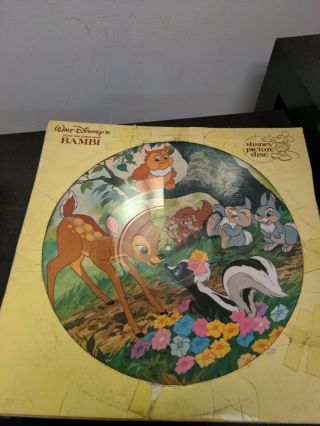 Record Album Story And Songs From Bambi Picture Disc Lp Vg