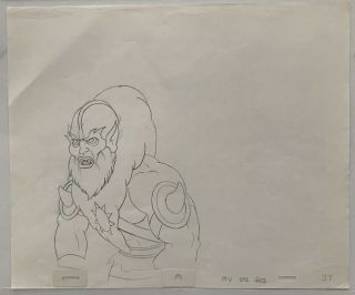 3 He - Man Masters of the Universe MOTU Filmation Animation Cel Sketch w/ 3