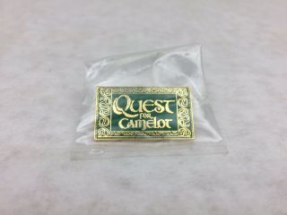 1998 Quest For Camelot Enamel Pin Nip Nos Ds Warner Bros Green Gold