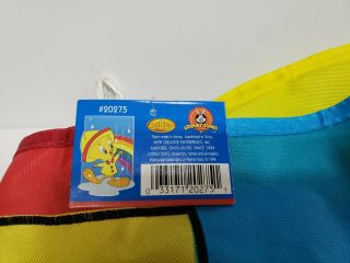 Vintage 1999 Looney Tunes Tweety Bird Rainbow Decorative Flag 29 