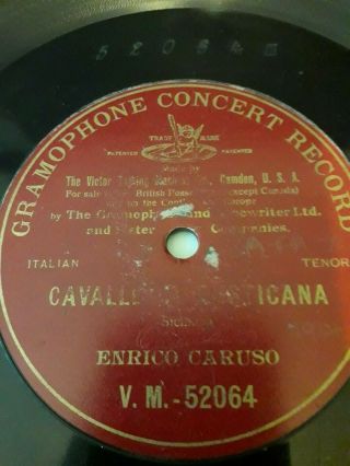 Enrico Caruso " Cavalleria Rusticana " 10 " 78 G & T Vm52064