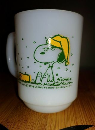 Vintage Fire King Snoopy Coffee Mug (i Hate It When It Snows On My French Toast)