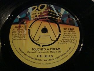 Rare The Dells - I Touched A Dream / All About The Paper Vinyl 7 " Single Tc 2463