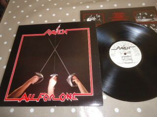 Raven All For One Neat1011 Unplayed Uk Heavy Metal Vinyl Lp Nwobhm Rock