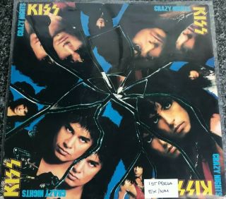 Lp Kiss - Crazy Nights 1987 Vinyl Album Uk 1st Press Ex/nm