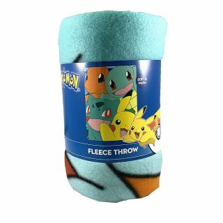 Pokémon,  " Meet The Group " Fleece Throw Blanket,  45 " X 60 ",  Multi Color