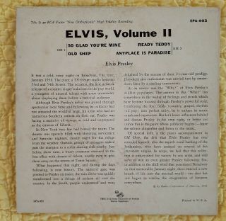 Elvis Presley RCA Victor EPA - 993 