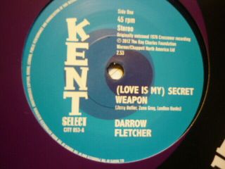 Northern Soul Darrow Fletcher Love Is My Secret.  Uk Kent Select Deleted 45 Orig