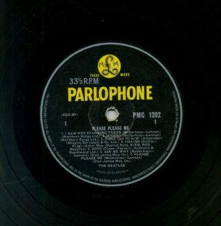 The Beatles - Please Please Me - Very Rare 1963 Uk 4th Press Pmc 1202,  Gold Cover