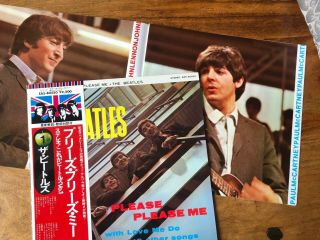 Beatles Please Please Me Japanese Lp,  Colour Book,  Obi - Near