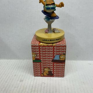 Vintage Garfield Year Of The Party Figurine August Life’s A Party Surfing Surfer