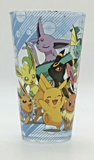 Pokemon Glassware 16 Oz Pint Glass Pikachu Eevee Evolutions