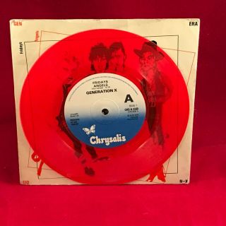 Generation X Fridays Angels 1979 Uk 7 " Red Vinyl Single Billy Idol Con
