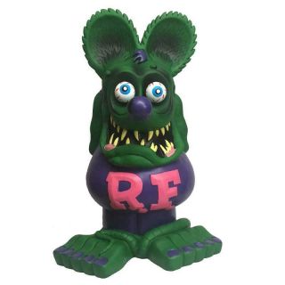 13 " Green Purple Rat Fink Action Figure Roth Ed Big Daddy Statue Model Toy