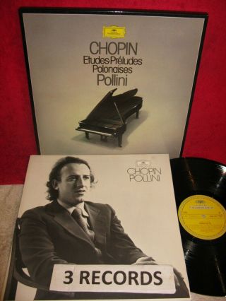 1972 German Nm Dg 2740 230 Stereo Chopin Etudes,  Preludes,  Polonaises Pollini Bo