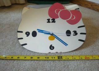 Rare Sanrio Hello Kitty.  Large Mirror Wall Clock,  Time Piece.