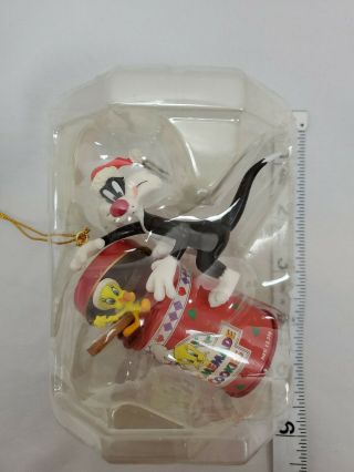 Tweety And Sylvester Cookie Jar Christmas Ornament Looney Tunes Cat Bird 2
