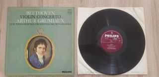 Philips Sal 3616 P/s Beethoven Violin Concerto Arthur Grumiaux Galliiera Nm