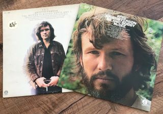 2 X Kris Kristofferson Lp Record Vinyl Me And Bobby Mcgee Silver Tongued Devil I