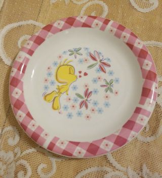 Tweety Bird Plate By Gibson Usa,  7 3/4 " In Pre - Owned