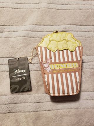 Loungefly X Disney Dumbo Popcorn Coin Bag Purse Nwt