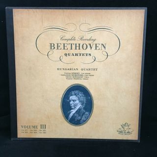 Beethoven String Quartets Vol 3 (late) - Hungarian Quartet - Angel 4lp Box Uk