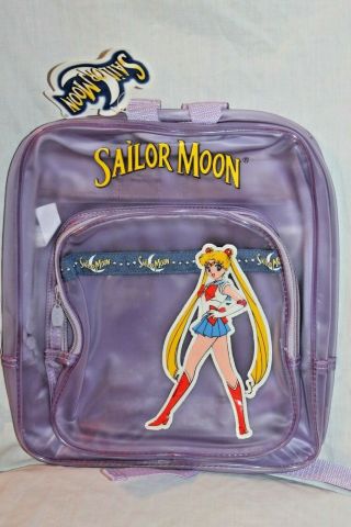 With Tags Vintage Sailor Moon Purple Backpack 11 " X 13 " X 4 "