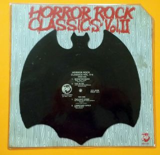 Horoor Rock Classics Vol.  Ii 1983 Bat Shaped 10 " Lp Rhino Records The Blob,  5629