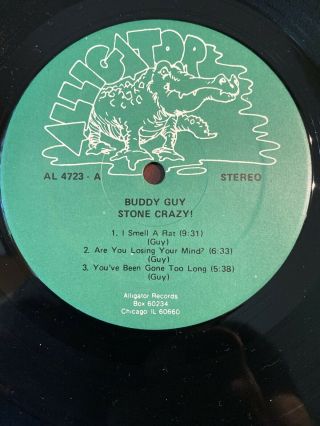 BUDDY GUY STONE CRAZY LP ALLIGATOR AL 4723 1981 3