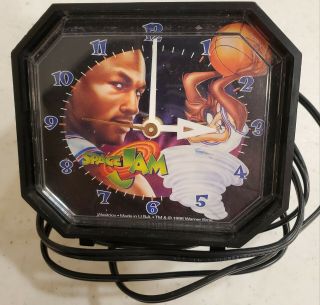 Vintage 1996’ Westclox Warner Bros Michael Jordan Taz Space Jam Clock Usa Made