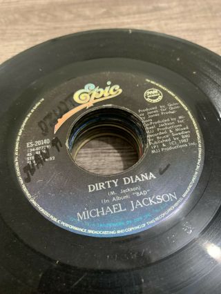 Michael Jackson 45 Rpm Philippines 7 " Dirty Diana