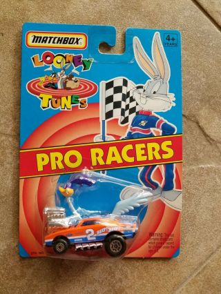 Matchbox Looney Tunes Pro Racer Roadrunner Diecast 1993 On Card