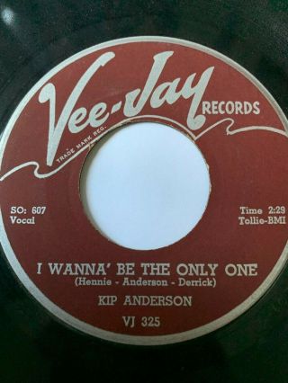 Blues Soul 45/ Kip Anderson " I Wanna Be The Only One " Hear