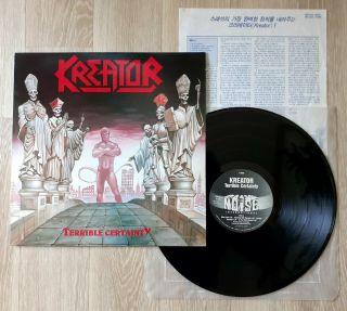 Kreator Terrible Certainty 1991 Korea Vinyl Lp Noise 086