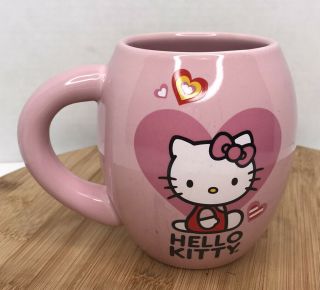 Hello Kitty Pink Hearts Double Sided Coffee Mug Vandoor Sanrio Crazing 15 Oz 2